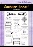 Vorschau - Arbeitsblätter - Steckbrief Bundesland Sachsen-Anhalt - Deckblatt