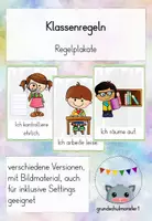 Vorschau - Poster - Classroom Management: Klassenregeln Plakate - Deckblatt