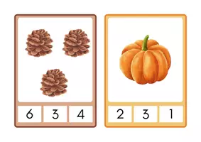 Vista previa - Refuerzo / NEE / Materiales de apoyo - FLASHCARDS DE CONTEO OTOÑO-TARDOR (1-10) CAST-CAT - página 2