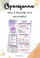 Vista previa - Tarjetas / Manipulativos - Esquema T3. Desarrollo de la personalidad (Opos Ed. Inf) - Portada