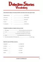 Aperçu - Feuilles d'exercices - Detective Stories Vocabulary Activities - Page 2