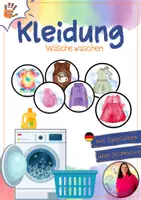 Vorschau - Spiele - Kleidung handlungsorientiert Wäsche waschen mit Spielideen - Deckblatt