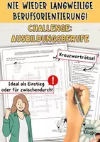 Vorschau - Arbeitsblätter - 🥳 Tolles KREUZWORTRÄTSEL mit 30 Ausbildungsberufen! Für Berufsorientierung in der Sek 1 und 2 - Deckblatt