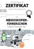Vorschau - Anderer Materialtyp - Zertifikat Zellbiologie Mikroskopieren - Seite 1