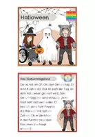 Vorschau - Aufgabenkarten - Halloween: Schauriges Geburtstagsfest | Lesekartei | POP ITs | Klasse 2 - Seite 2