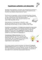 Vorschau - Merkblätter - Hypothesen erstellen - Deckblatt