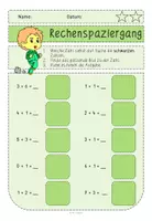 Vorschau - Arbeitsblätter - Rechenspaziergang Addition und SubtraktionHerbst Klasse 1 - 4 - Seite 1