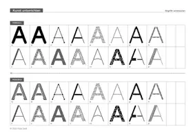 Vorschau - Arbeitsblätter - Grundelemente der Form - Lineares Gestalten/Typograpphie - Seite 2