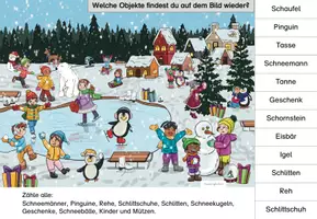 Vorschau - Arbeitsblätter - Winter | Wimmelbild - Seite 2