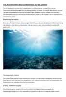 Vorschau - Arbeitsblätter - Auswirkungen des Klimawandels auf die Ozeane + 6 Fragen zum Text - Deckblatt