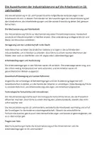 Vorschau - Arbeitsblätter - Auswirkungen der Industrialisierung auf die Arbeitswelt - Deckblatt