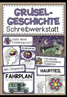 Vorschau - Stundenentwürfe - Gruselgeschichten Klasse 4, 5, Geschichten schreiben, kreatives Schreiben, Schreibplan, Schreibanlässe, spannende Geschichten | Schreibwerkstatt Deutsch - Deckblatt