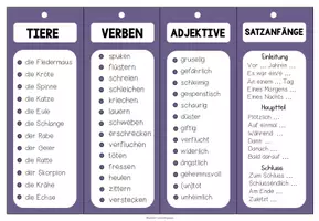 Vorschau - Arbeitsblätter - DIE GRUSELGESCHICHTE - Wörter-Fächer - Seite 2