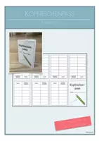 Vorschau - Arbeitsblätter - Kopfrechenpass Faltbuch - Deckblatt