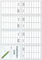 Vorschau - Arbeitsblätter - Kopfrechenpass Faltbuch - Seite 1