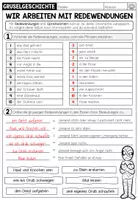 Vorschau - Arbeitsblätter - DIE GRUSELGESCHICHTE - Redewendungen (Arbeitsblatt) - Seite 2