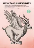 Vorschau - Arbeitsblätter - Frottage - Fabelwesen aus mehreren Tierarten (Kunst 5.-6. Klasse)) - Seite 1