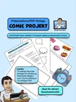 Vorschau - Stundenentwürfe - KUNST: eigener Comic in Gruppenarbeit (Keynote-Vorlage) - Deckblatt