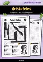 Vorschau - Arbeitsblätter - Aristoteles Suchsel - Buchstabengitter - Deckblatt