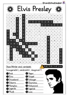 Vorschau - Arbeitsblätter - Elvis Presley Suchsel - Buchstabengitter - Seite 2