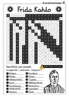 Vorschau - Arbeitsblätter - Frida Kahlo Suchsel - Buchstabengitter - Seite 2