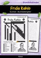 Vorschau - Arbeitsblätter - Frida Kahlo Suchsel - Buchstabengitter - Deckblatt