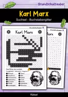 Vorschau - Arbeitsblätter - Karl Marx Suchsel - Buchstabengitter - Deckblatt