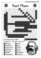 Vorschau - Arbeitsblätter - Karl Marx Suchsel - Buchstabengitter - Seite 2