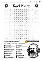 Vorschau - Arbeitsblätter - Karl Marx Suchsel - Buchstabengitter - Seite 1