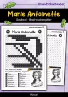 Vorschau - Arbeitsblätter - Marie Antoinette Suchsel - Buchstabengitter - Deckblatt