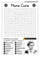 Vorschau - Spiele - Marie Curie Suchsel - Buchstabengitter - Seite 1
