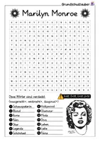 Vorschau - Spiele - Marilyn Monroe Suchsel - Buchstabengitter - Seite 1