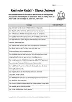 Vorschau - Arbeitsblätter - Fakt oder Fake zum Thema Internet - Seite 1