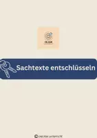 Vorschau - Poster - Sachtexte erschließen und entschlüsseln - Deckblatt