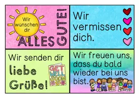 Vorschau - Poster - Grußkarten für kranke Kinder - 20 x Gute Besserung und Co. - Seite 3