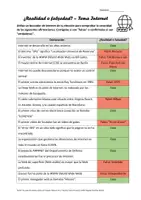 Vista previa - Hojas de trabajo - Informática: Realidad o Falsedad - Tema Internet - página 1