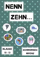 Vorschau - Spiele - "Nenn Zehn ..." Quiz Spiel - schwieriges Niveau - Klasse 10-13 - Deckblatt