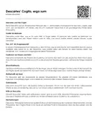 Vorschau - Arbeitsblätter - Philosophie - Descartes' Cogito, ergo sum (Infotext und Übungen) - Deckblatt