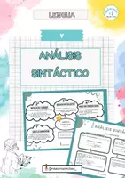 Vista previa - Tarjetas / Manipulativos - Resumen análisis sintáctico de oraciones - Portada