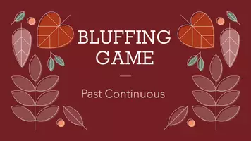 Vorschau - Spiele - Past Continuous: Speaking Game (Bluffing) (PowerPoint) - Seite 1