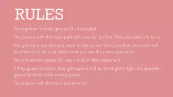 Vorschau - Spiele - Past Continuous: Speaking Game (Bluffing) (PowerPoint) - Seite 2