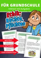 Vorschau - Arbeitsblätter - Kinderrechte und Pflichten – Ethik in der Grundschule leicht erklärt - Deckblatt