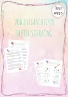 Vorschau - Stundenentwürfe - Vorlesegeschichte: Erster Schultag - Deckblatt