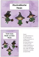 Vorschau - Arbeitsblätter - Kartei zum Lesen und Abschreiben "Hexen" - Fasching, Karneval, Halloween - Seite 2