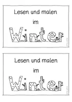 Vorschau - Arbeitsblätter - Lesen und Malen im Winter KL 3/4 - Seite 1