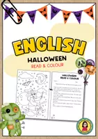 Vorschau - Mal- und Bastelvorlagen - Halloween Read & Colour | Reading | Leseverständnis - Deckblatt