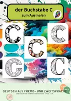 Vorschau - Stationenlernen - Der Buchstabe C - zum Ausmalen - Alphabet malen - ABC - Deckblatt