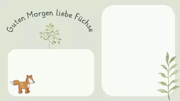 Vorschau - Präsentationen/Tafelbilder - Begrüßungsbild Klassentier Fuchs (Digitale Tafel) - Seite 1