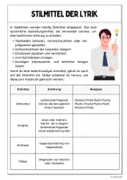 Vorschau - Arbeitsblätter - Stilmittel erkennen und bestimmen (Lyrik) - Seite 1
