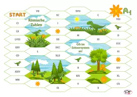 Vorschau - Spiele - Römische Zahlen: Spiele mit Lösungen - Deckblatt